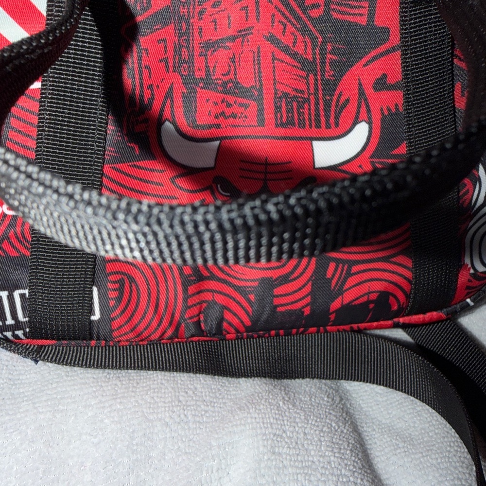 Red and Black Graphic Men's Bag